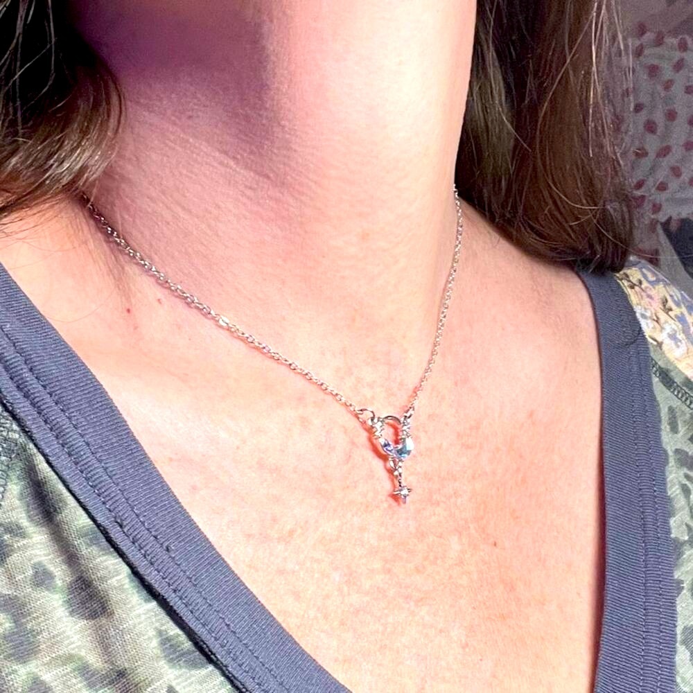 Support Your Host Sparkling Moon And Star Pendant Necklace - Elegant  Jewelry